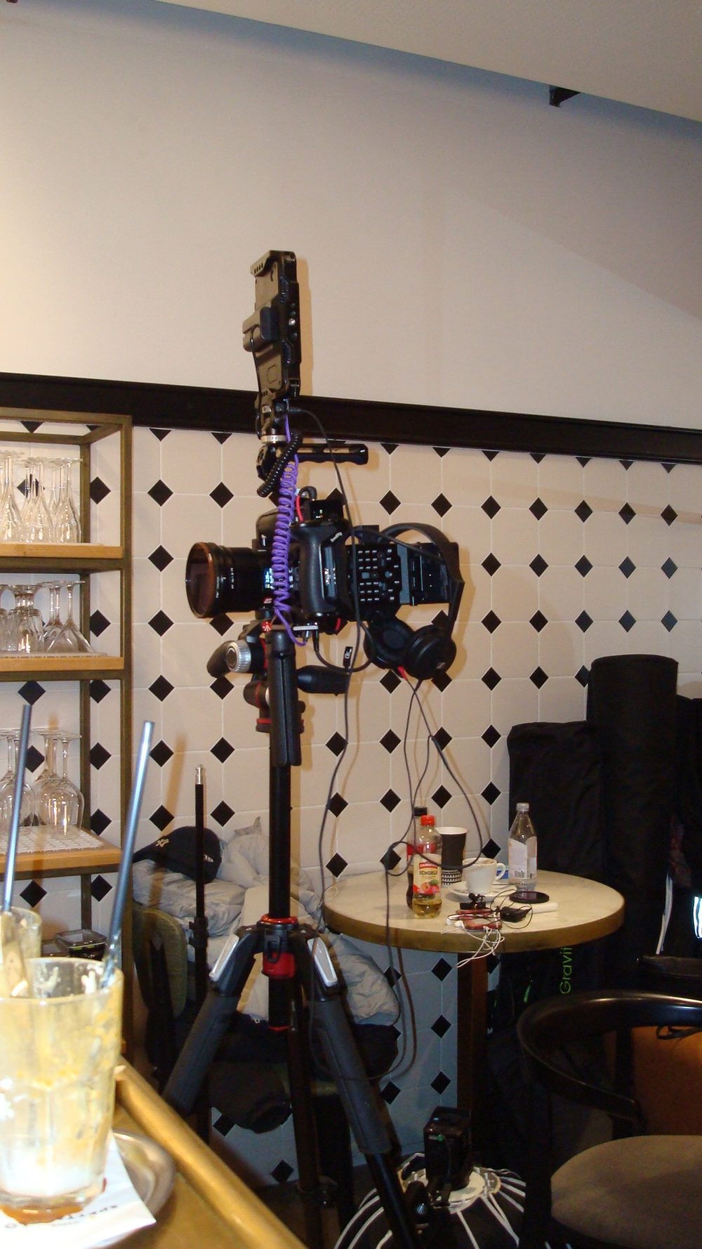 Kamera-Setup im Café von Caffè Spettacolo